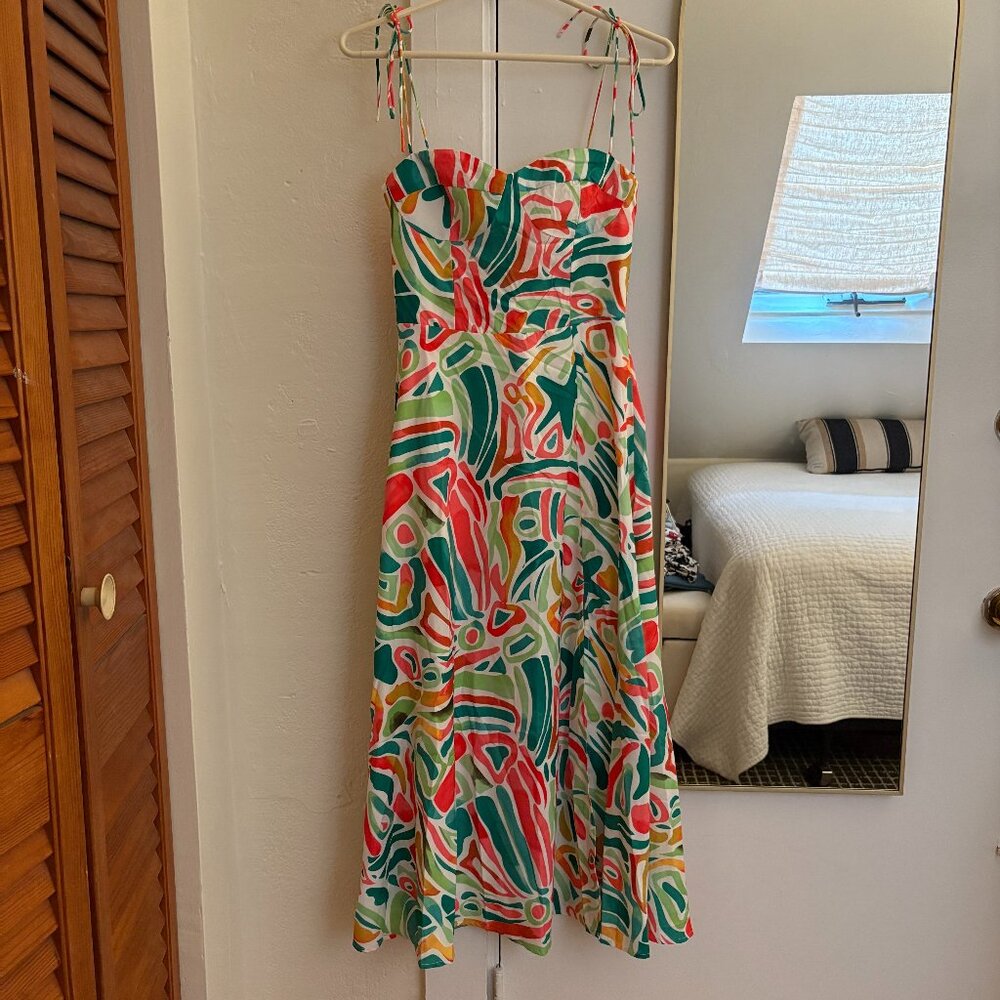 NWT Billy J Kerstie Midi Dress - Multi-Color, 2/XS